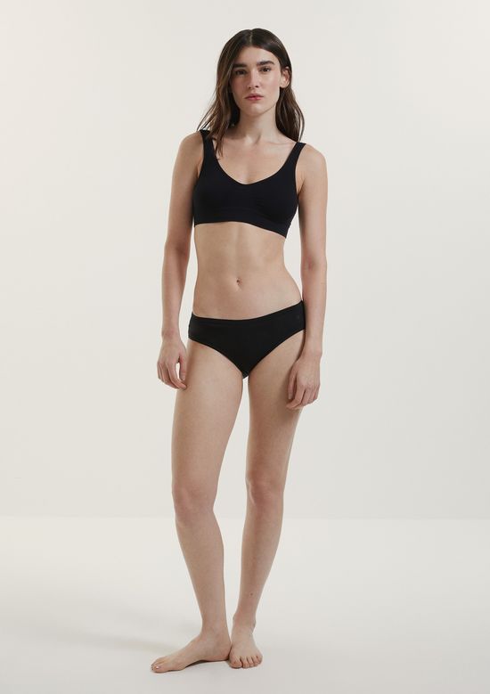 Foto do produto: Kit 3 Calcinhas Caleçon Em Malha - Preto