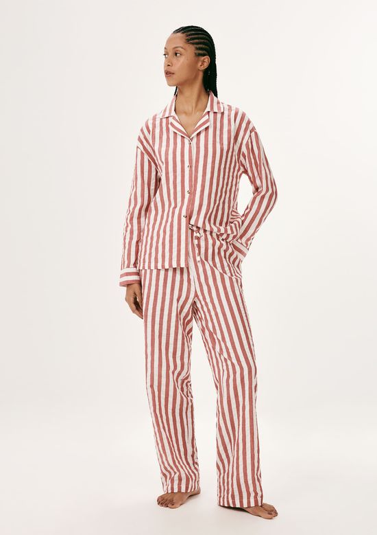 Foto do produto: Calça Feminina Anarruga Fio Tinto Estampada - Vermelho