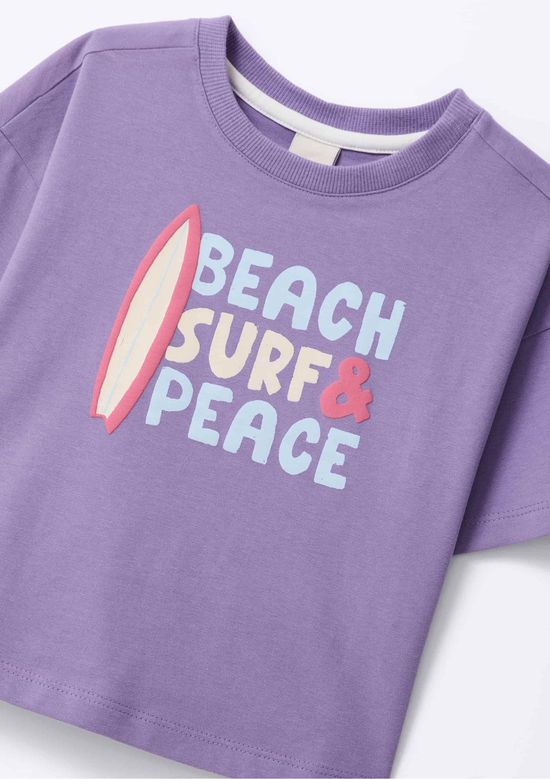 Foto do produto: Blusa Infantil Menina Super Cotton Oversized - Roxo