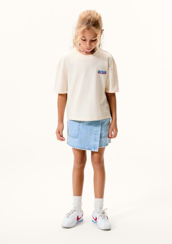 Foto do produto: Shorts Saia Infantil Menina Jeans - Azul