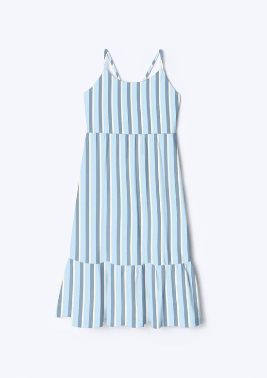 Foto do produto: Vestido Infantil Midi Com Alças Finas - Azul