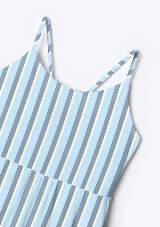 Foto do produto: Vestido Infantil Midi Com Alças Finas - Azul