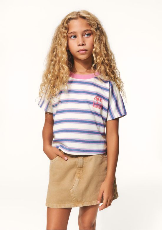 Foto do produto: Blusa Infantil Menina Estampada Em Malha Binada - Azul