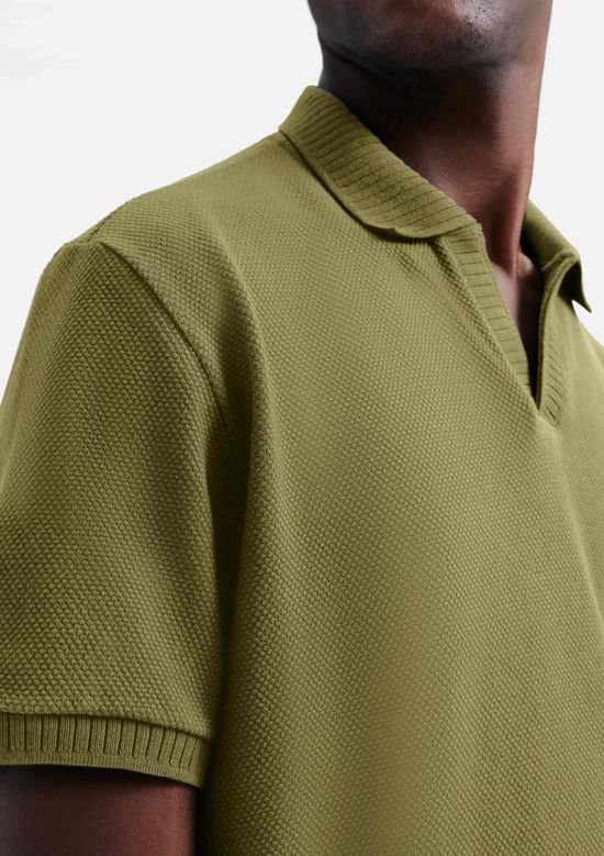 Foto do produto: Camisa Polo Masculina Manga Curta Texturizada - Verde