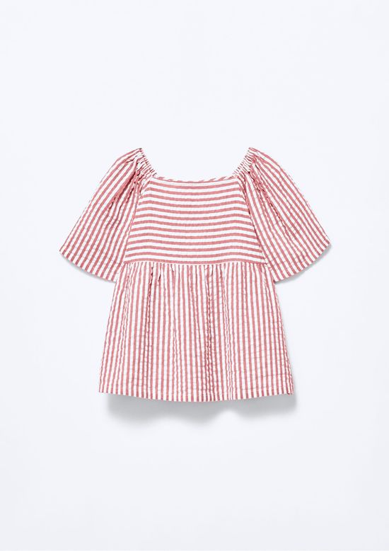 Foto do produto: Blusa Infantil Menina Anarruga Fio Tinto Godê - Vermelho