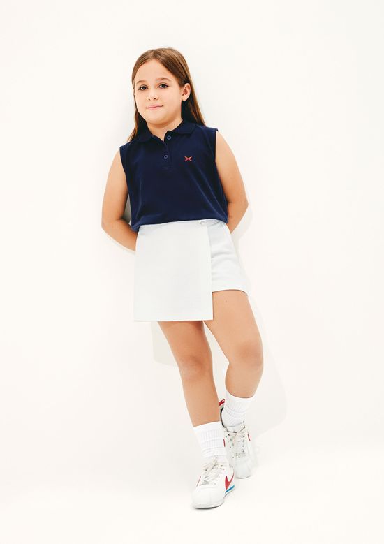 Foto do produto: Shorts Saia Infantil Tecido Texturizado - Off white