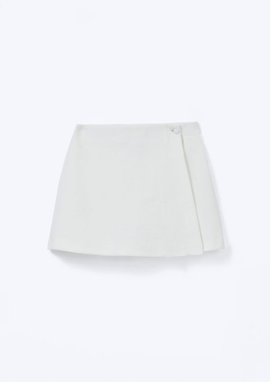 Foto do produto: Shorts Saia Infantil Tecido Texturizado - Off white
