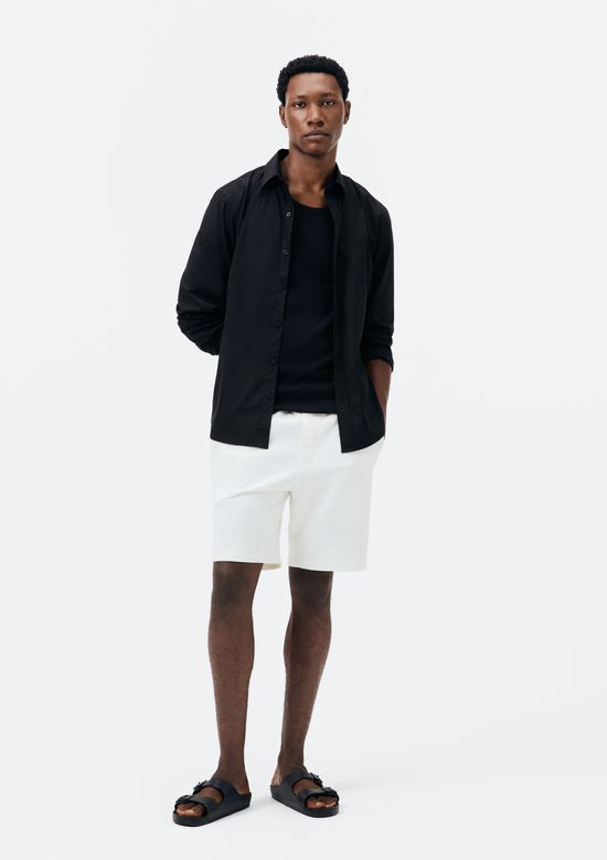 Foto do produto: Camisa Básica Masculina Super Slim Manga Longa - Preto