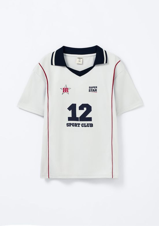 Foto do produto: Camisa Polo Infantil Menino Esportiva - Creme