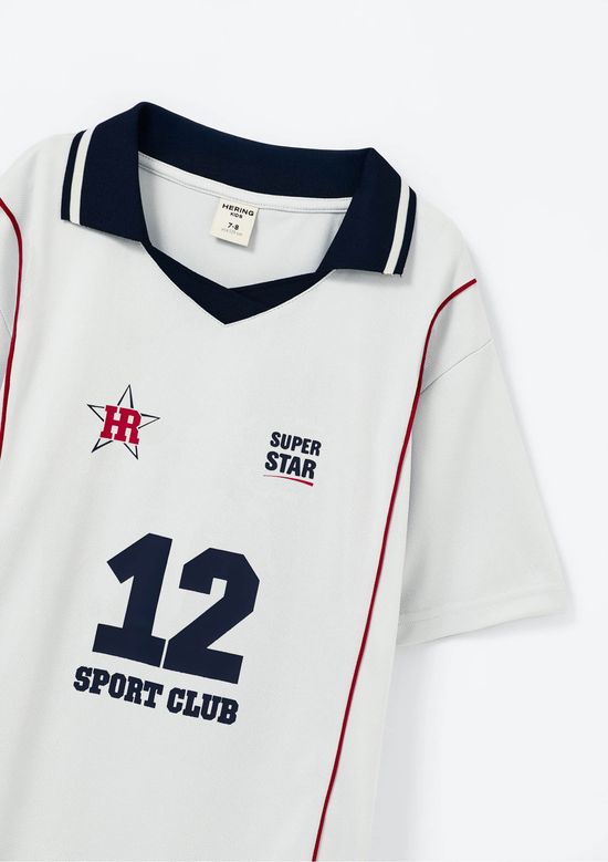 Foto do produto: Camisa Polo Infantil Menino Esportiva - Creme