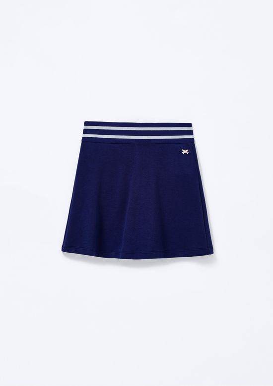 Foto do produto: Shorts Saia Infantil Em Malha de Algodão - Azul