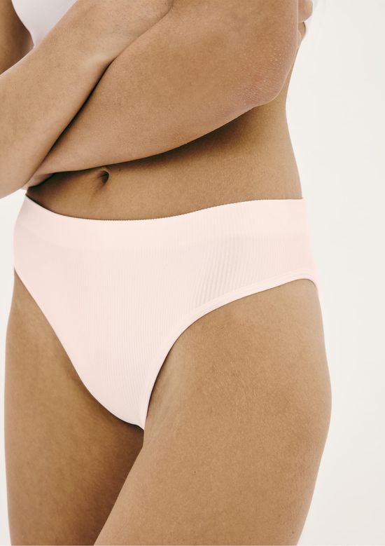 Foto do produto: Calcinha Biquini Canelada + Necessaire - Rosa