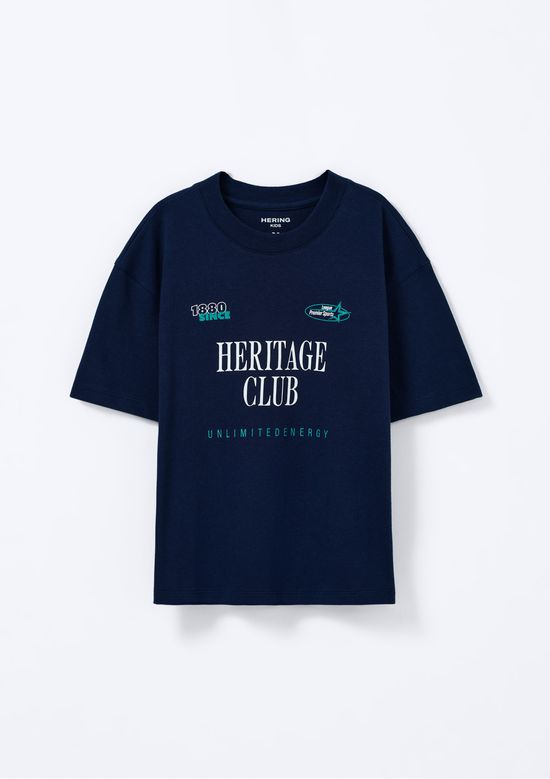 Foto do produto: Camiseta Infantil Menino Estampada Oversized - Azul