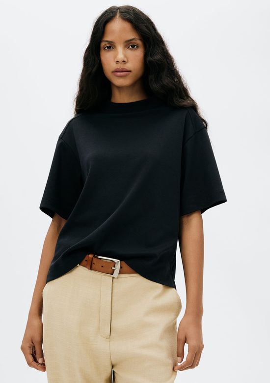 Foto do produto: Camiseta Feminina Manga Curta Em Algodão Peruano - Preto