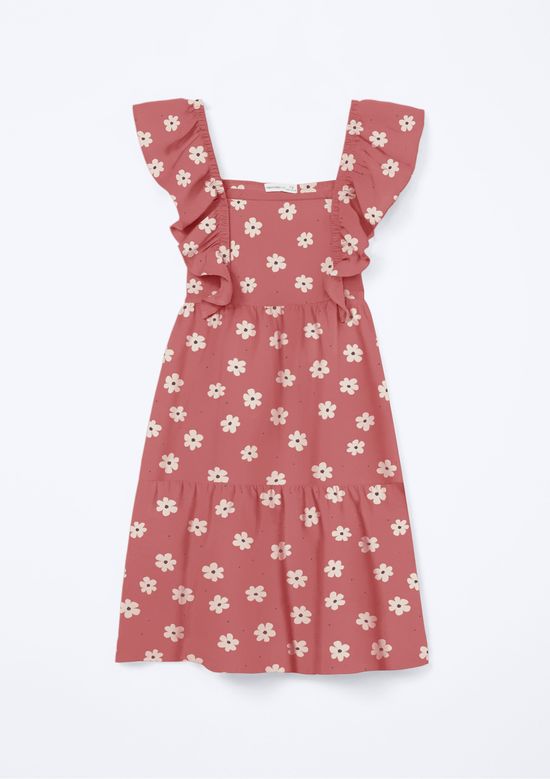 Foto do produto: Vestido Infantil Curto Com Babados - Vermelho