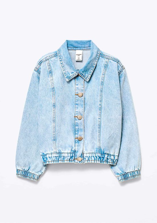 Foto do produto: Jaqueta Infantil Menina Bomber Em Jeans - Azul