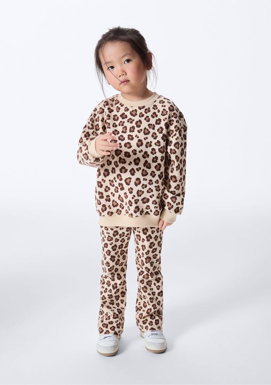 Foto do produto: Conjunto de Moletom Infantil Menina Toddler Estampado - Creme