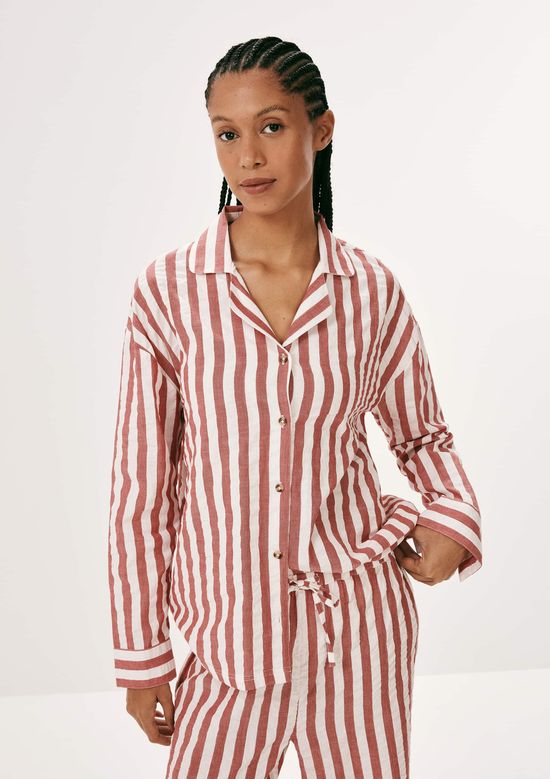 Foto do produto: Camisa Feminina Fio Tinto Anarruga Oversized - Vermelho