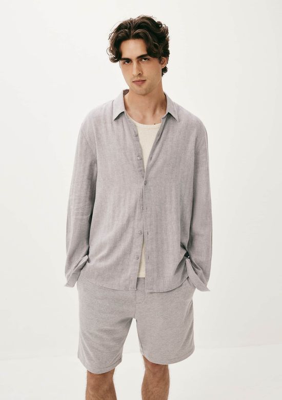 Foto do produto: Camisa Masculina Regular Manga Longa - Cinza