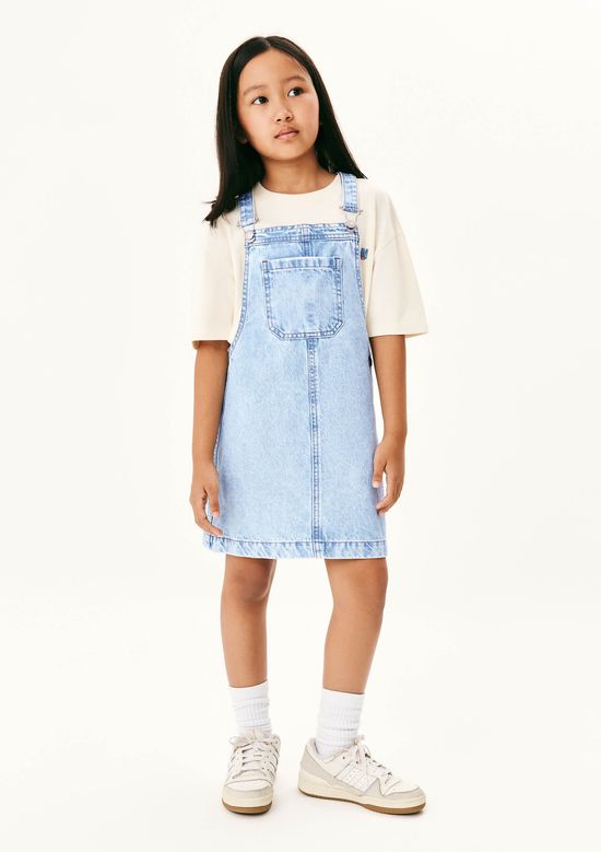 Foto do produto: Salopete Infantil Menina Em Jeans Estonado - Azul