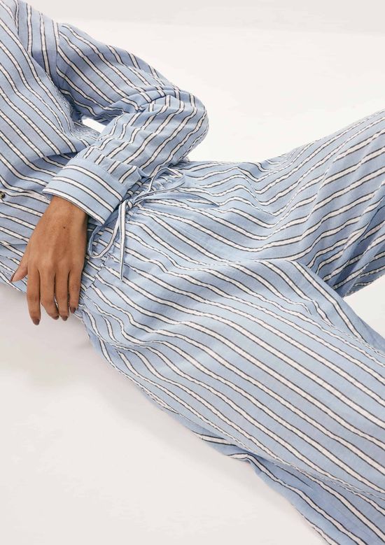 Foto do produto: Calça Feminina Anarruga Fio Tinto Estampada - Azul