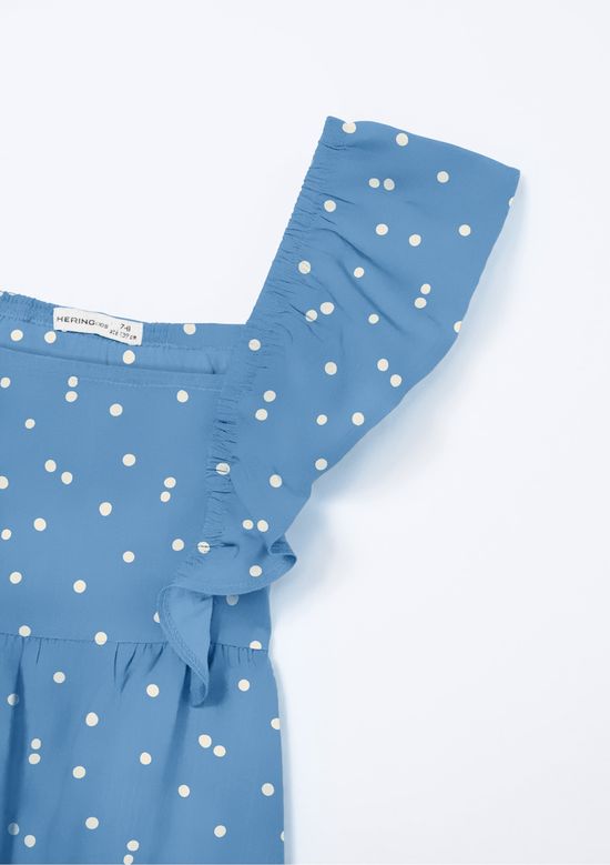 Foto do produto: Vestido Infantil Curto Com Babados - Azul