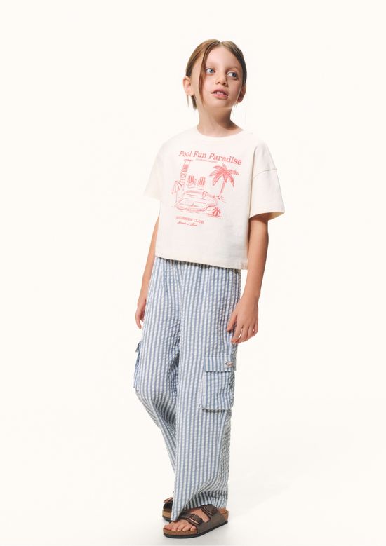 Foto do produto: Calça Infantil Menina Anarruga Fio Tinto Reta - Azul