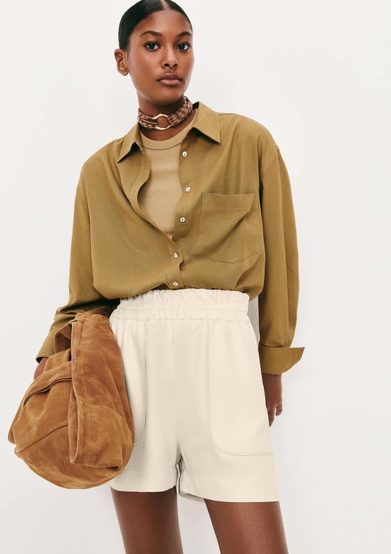 Foto do produto: Shorts Feminino Em Viscose Creponada - Creme