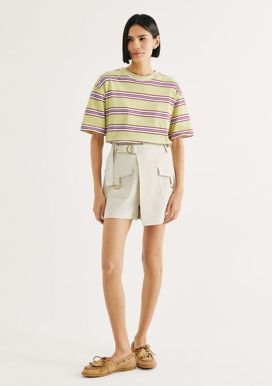 Foto do produto: Shorts Saia Cargo Em Peach Touch - Bege