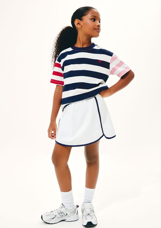 Foto do produto: Shorts Saia Infantil Com Frisos Contrastantes - Off white