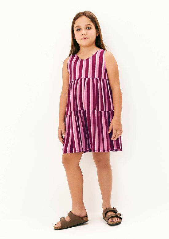 Foto do produto: Macaquinho Regata Infantil Menina Godê Em Viscose - Rosa