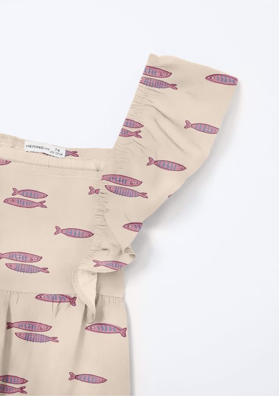 Foto do produto: Vestido Infantil Curto Com Babados - Off white