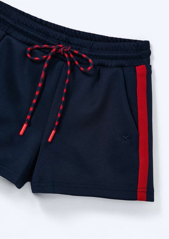 Foto do produto: Shorts Infantil Menina Reto Faixas Laterais - Azul