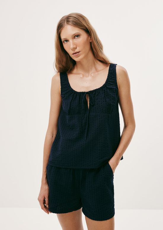 Foto do produto: Pijama Feminino Curto Boho Anarruga - Azul