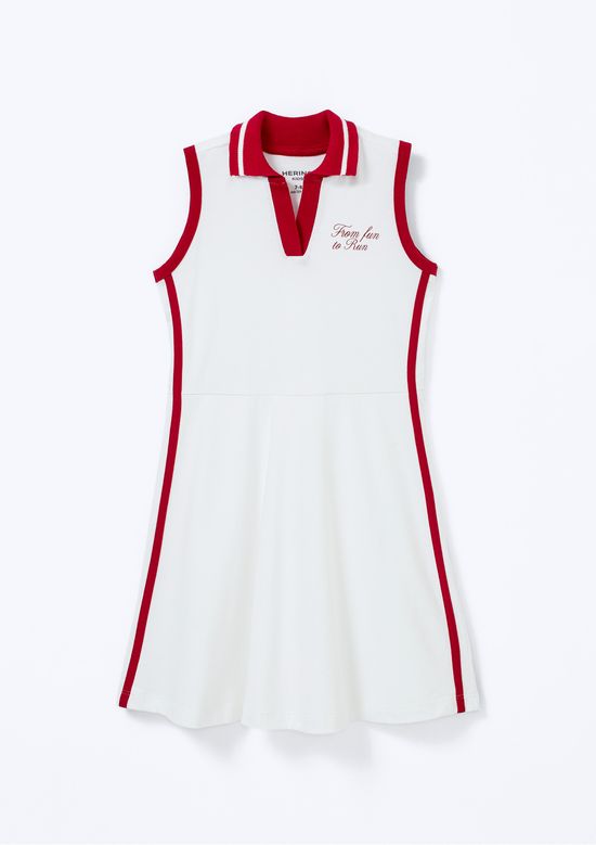 Foto do produto: Vestido Infantil Gola Polo Estampado - Off white