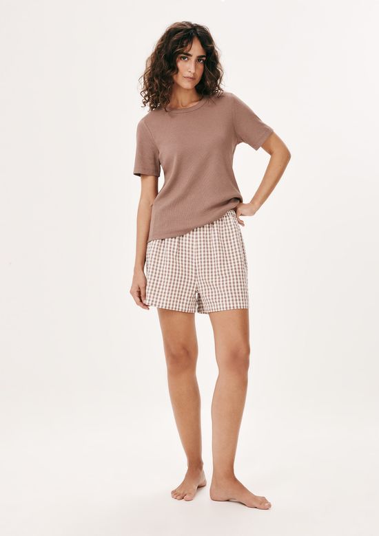 Foto do produto: Shorts Feminino 1880 Textura Anarruga - Marrom