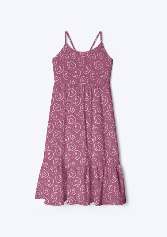 Foto do produto: Vestido Infantil Midi Com Alças Finas - Rosa