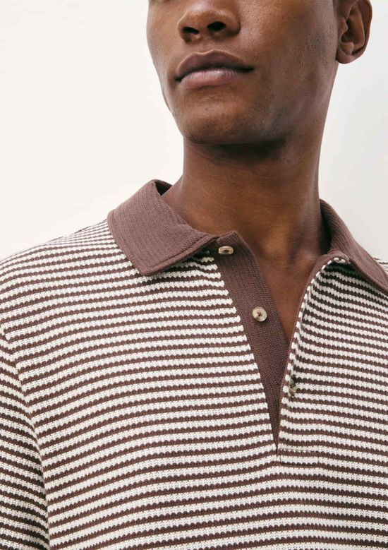 Foto do produto: Camisa Polo Masculina Manga Curta Fio Tinto - Bege