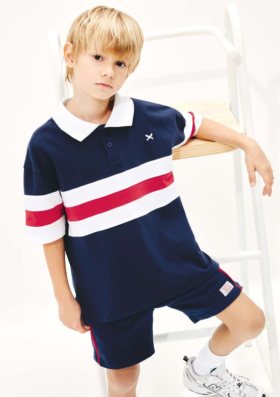 Foto do produto: Bermuda 1880 Infantil Menino Com Patch - Azul