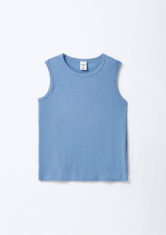 Foto do produto: Regata Infantil Menino Básica Canelada - Azul