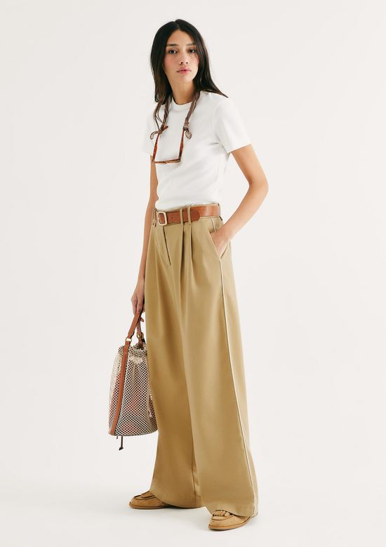 Foto do produto: Calça Feminina Reta Em Alfaiataria - Caqui