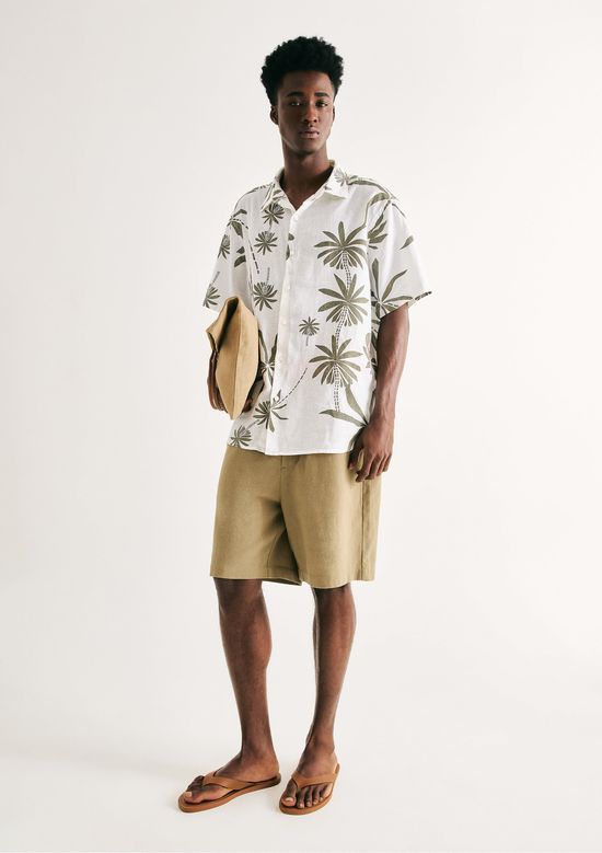 Foto do produto: Bermuda Masculina Reta Texturizada - Verde