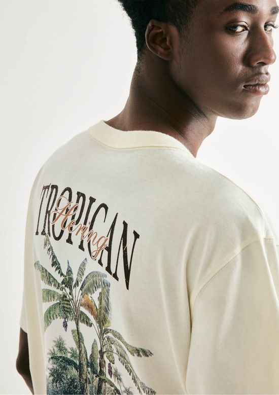 Foto do produto: Camiseta Masculina Comfort Estampada - Nude