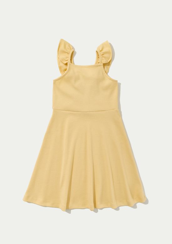 Foto do produto: Vestido Infantil Babados Em Ribana - Amarelo