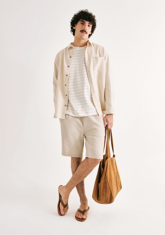 Foto do produto: Bermuda Masculina Texturizada - Creme