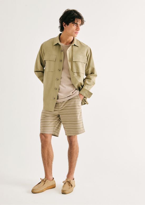 Foto do produto: Bermuda Masculina Fio Tinto Listrada - Verde