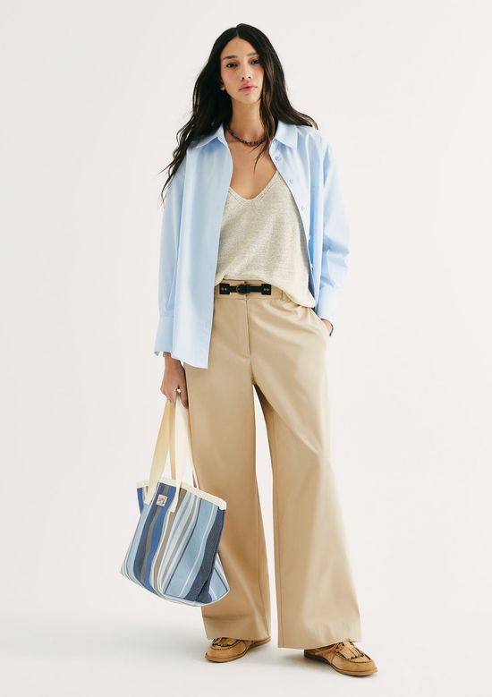 Foto do produto: Calça Feminina Reta Empapelada - Bege