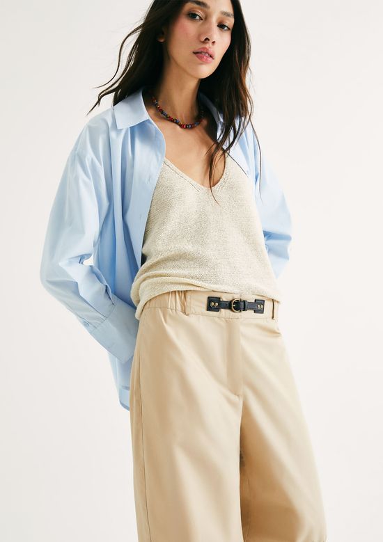 Foto do produto: Calça Feminina Reta Empapelada - Bege