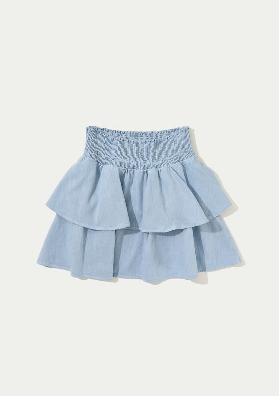 Foto do produto: Saia Curta Infantil Com Babados - Azul