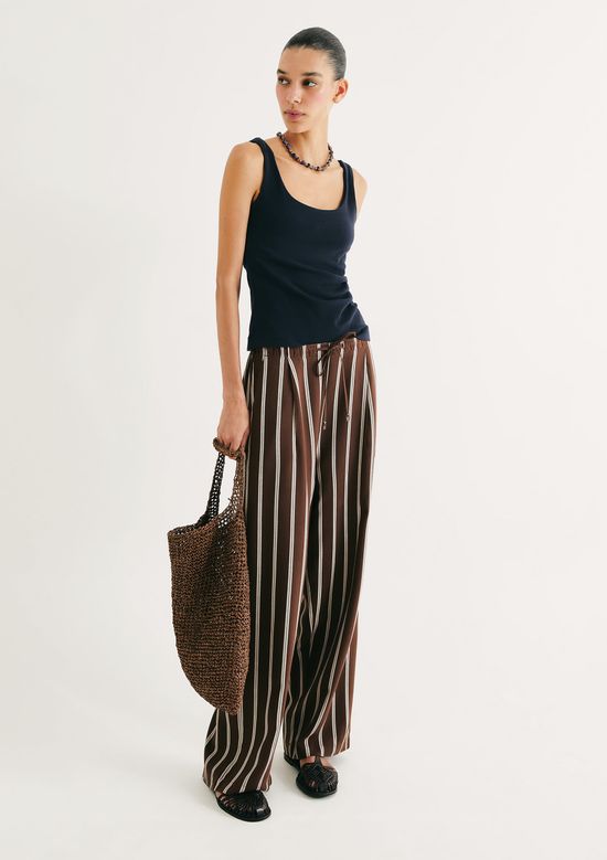 Foto do produto: Regata Feminina Drapeada Em Ribana - Azul